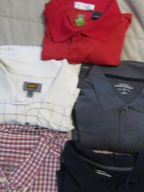 Lot Of 5 Mens Big Tall 2X Golf Polo & Everyday Shirts Saddlebred Izod Foundry +